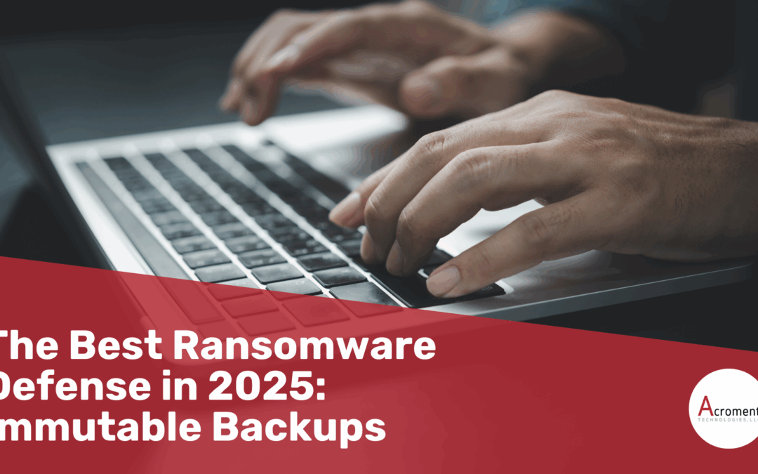 The Best Ransomware Defense in 2025: Immutable Backups
